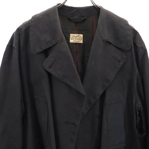 HERMES エルメス チェスターコート メンズ 【古着】【中古】 HERMES（エルメス） チェスターコート 黒 メンズ 古着 中古 : CARMAK