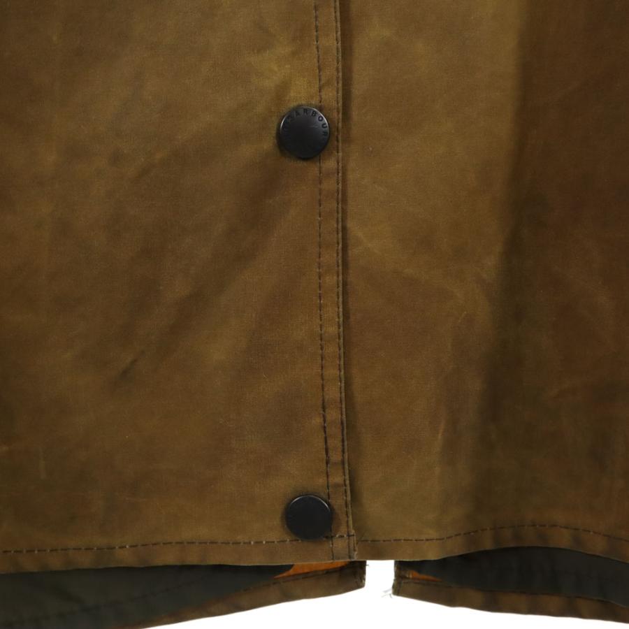 Barbour バブアー ３ワラント ニューマーケット オイルドジャケット 12 ブラウン 中綿入り NEWMARKET JACKET レディース 古着 中古_2