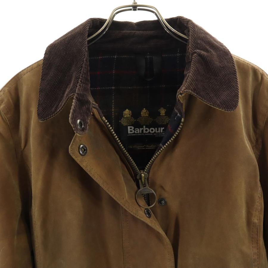 Barbour バブアー ３ワラント ニューマーケット オイルドジャケット 12 ブラウン 中綿入り NEWMARKET JACKET レディース 古着 中古_4