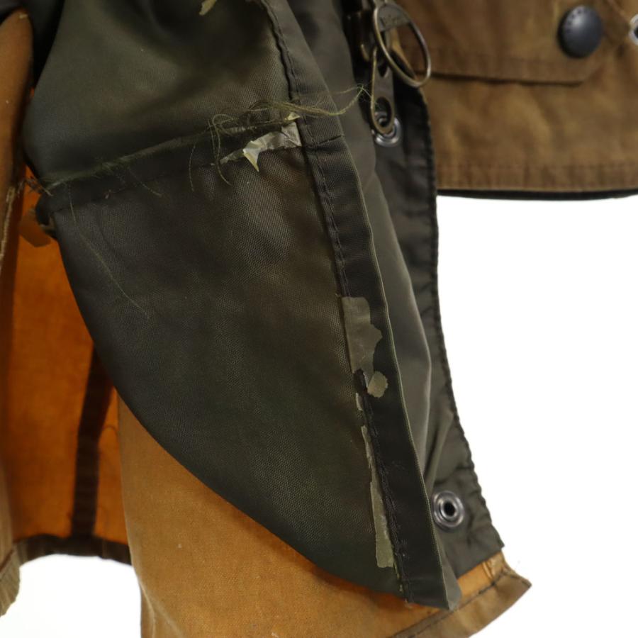 Barbour バブアー ３ワラント ニューマーケット オイルドジャケット 12 ブラウン 中綿入り NEWMARKET JACKET レディース 古着 中古_5