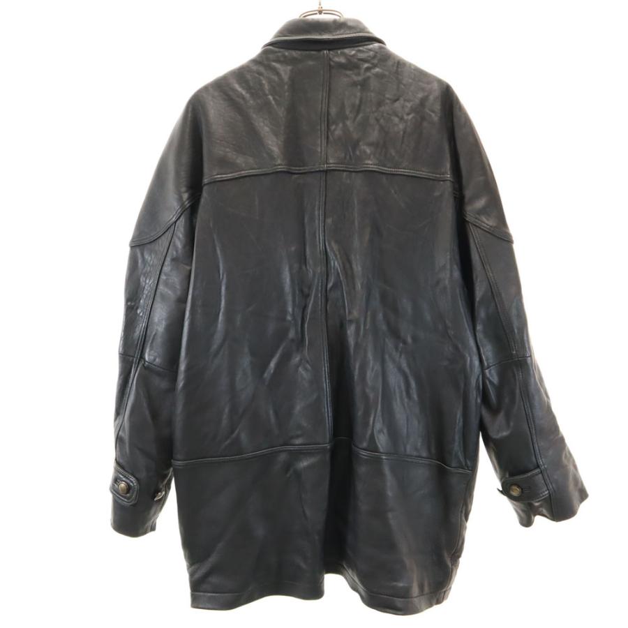 D'HOMME A HOMME 韓国製 シープスキン レザーコート L ブラック メンズ