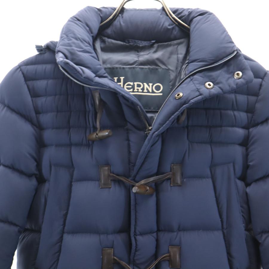 HERNO（ヘルノ） ルーマニア製 グース ダウンコート 44 ブルー PRODUZ