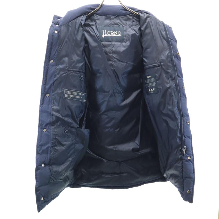 HERNO（ヘルノ） ルーマニア製 グース ダウンコート 44 ブルー PRODUZ