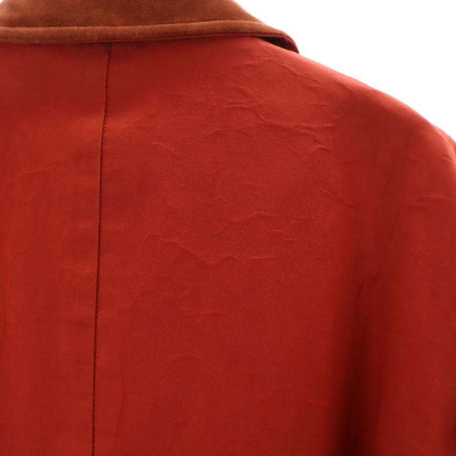 HERMES エルメス 80s スコットランド製 ヴィンテージ アルスター コート L レッド系 レディース 古着 中古_4