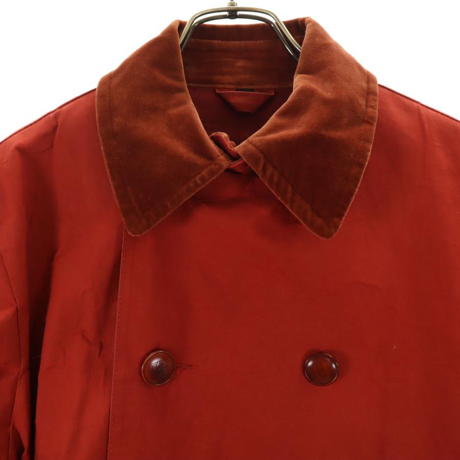 HERMES エルメス 80s スコットランド製 ヴィンテージ アルスター コート L レッド系 レディース 古着 中古_7