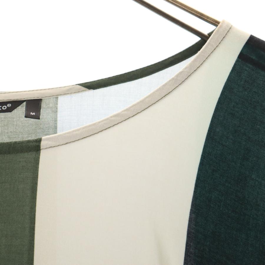 marimekko（マリメッコ） ストライプ柄 5分袖 チュニック M レディース