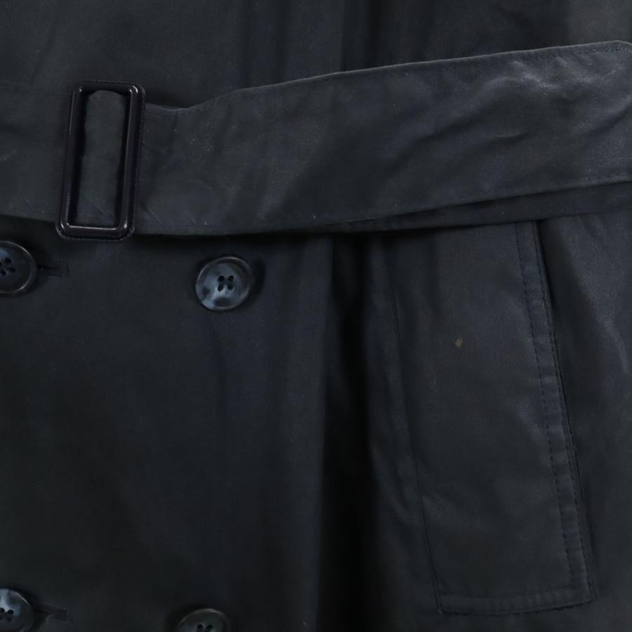 Barbour バブアー 90s 3ワラント TRENCH COAT オールド オイルド トレンチコート C36 グレー系 メンズ 古着 中古_6