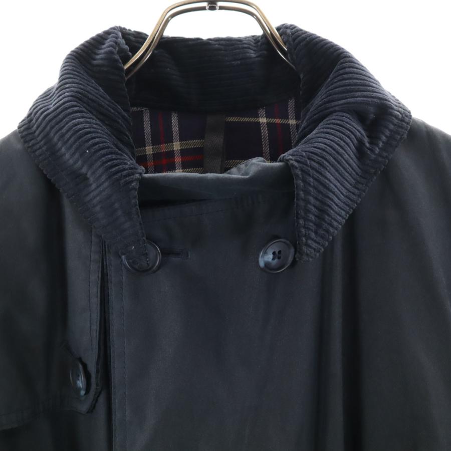 Barbour バブアー 90s 3ワラント TRENCH COAT オールド オイルド トレンチコート C36 グレー系 メンズ 古着 中古_7