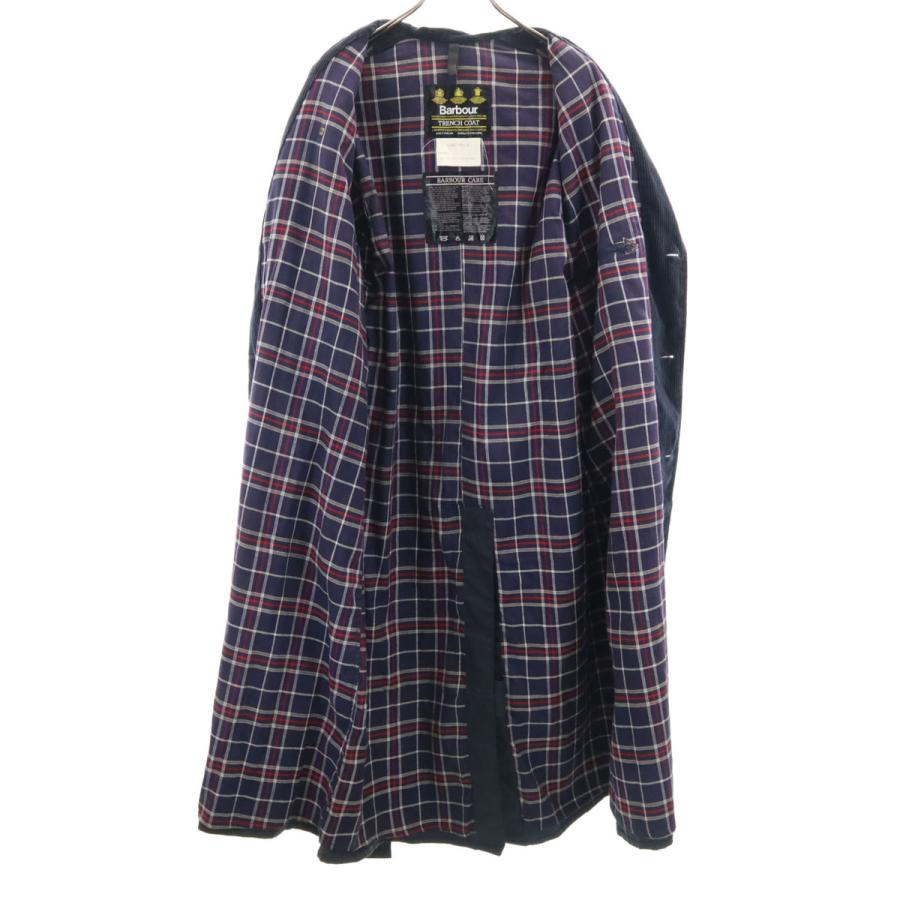 Barbour バブアー 90s 3ワラント TRENCH COAT オールド オイルド トレンチコート C36 グレー系 メンズ 古着 中古_8