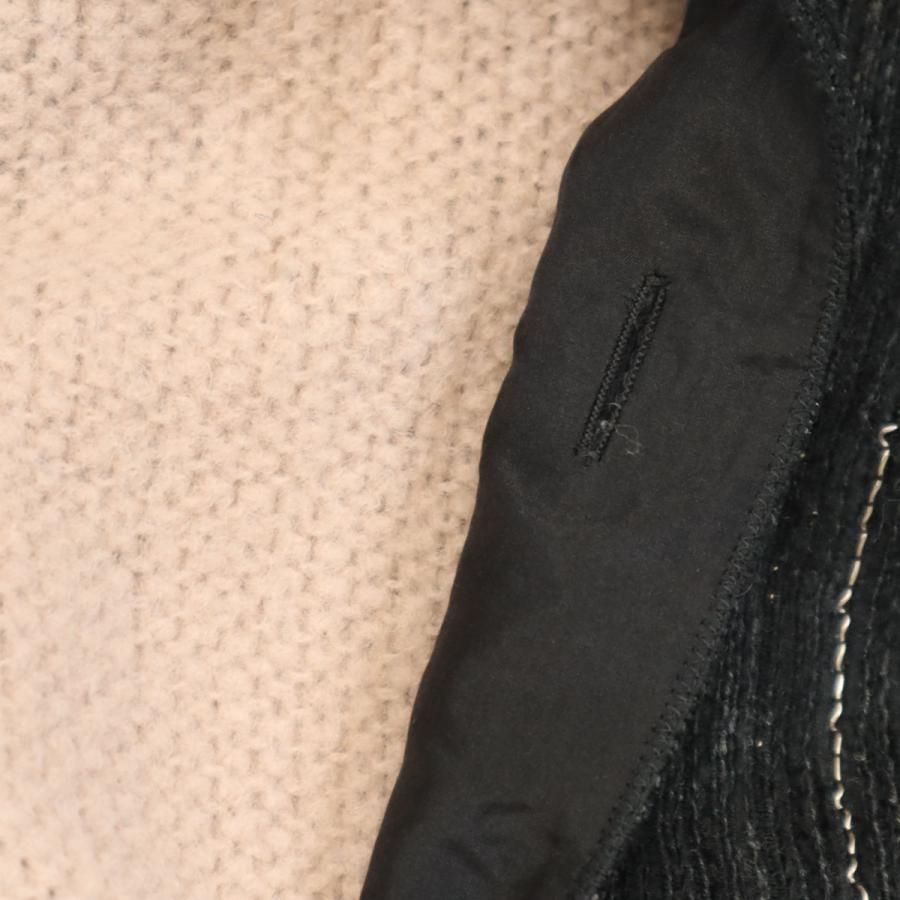 CHANEL シャネル フランス製 レイヤード ロングコート 40 チャコール