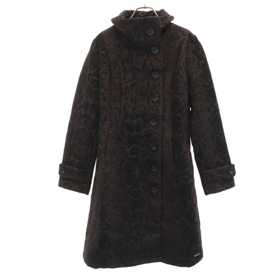 Desigual（デシグアル） 美品 パイソン柄 コート 38 ブラウン系 