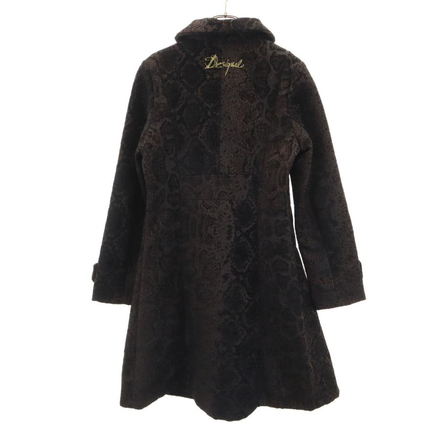 Desigual（デシグアル） 美品 パイソン柄 コート 38 ブラウン系 