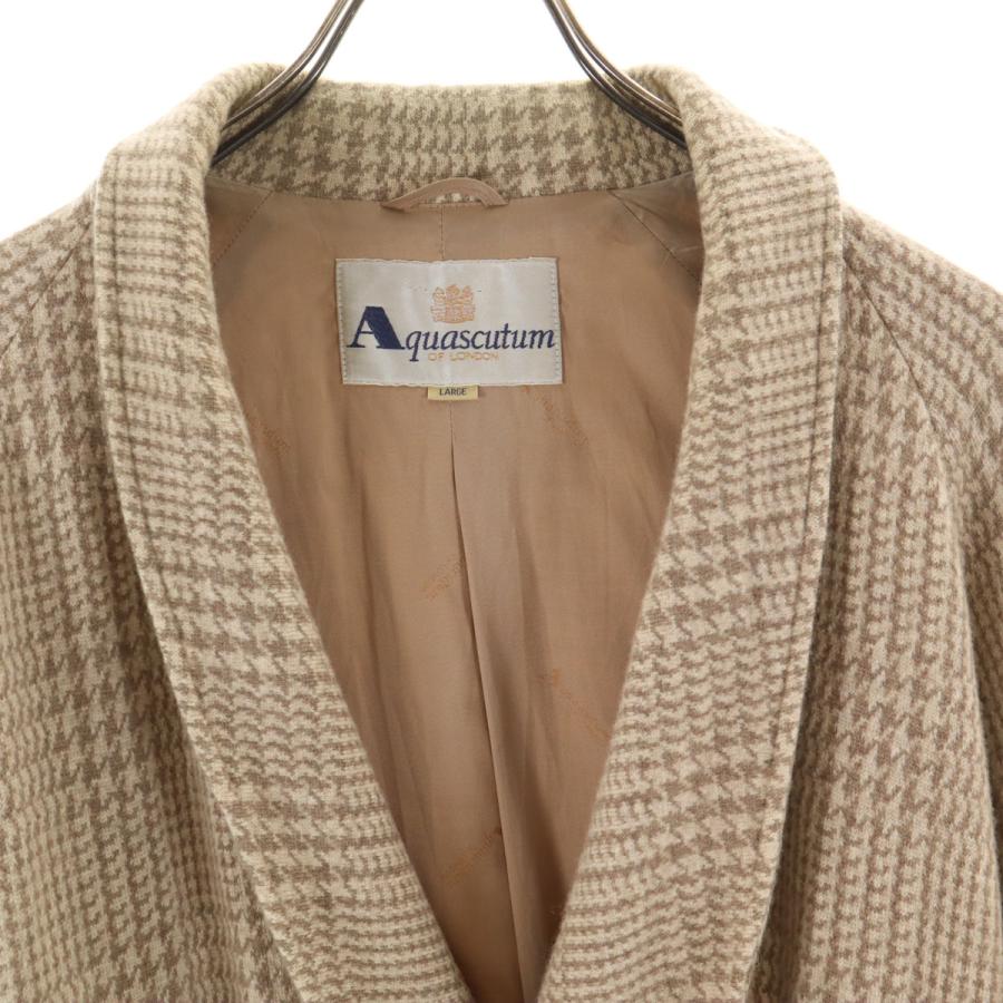 Aquascutum（アクアスキュータム） 日本製 カシミヤブレンド 千鳥柄