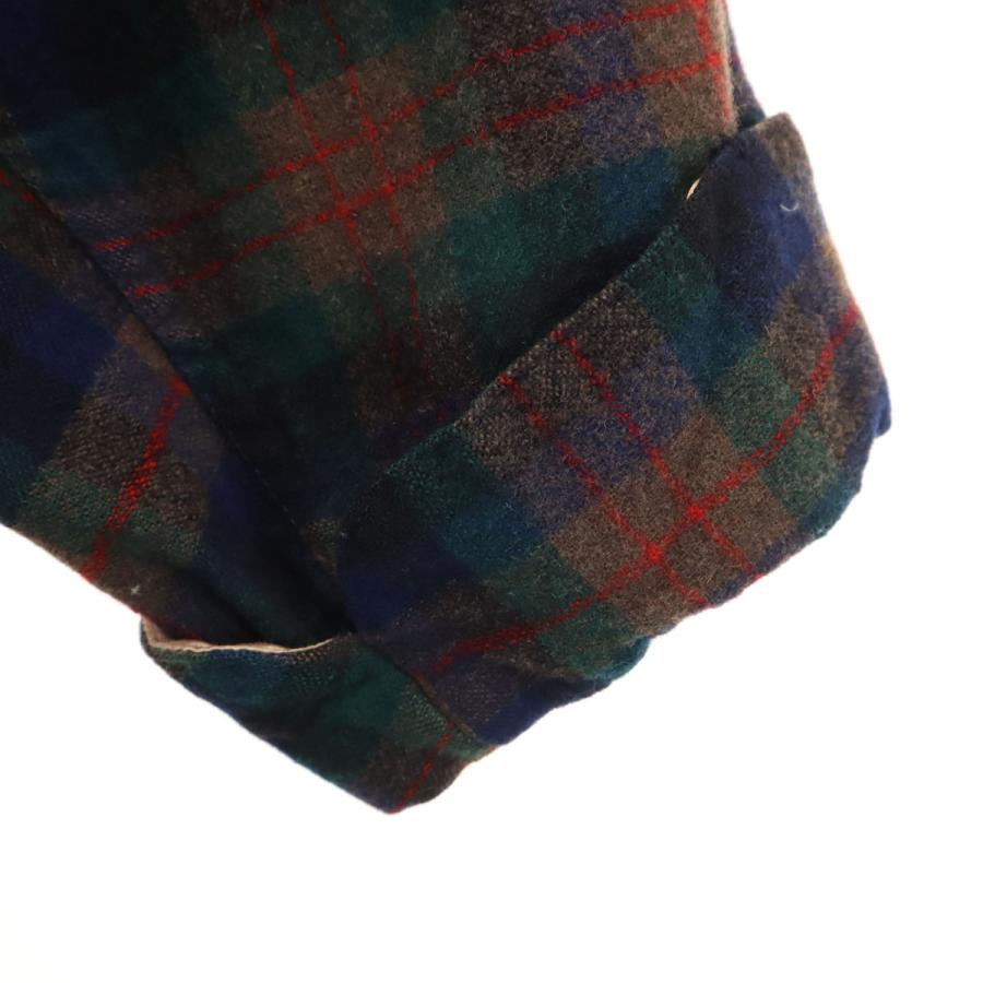 70s ペンドルトン チェック ウールガウン USA製 L相当 PENDLETON（ペンドルトン） 70s USA製 ヴィンテージ チェック 長袖