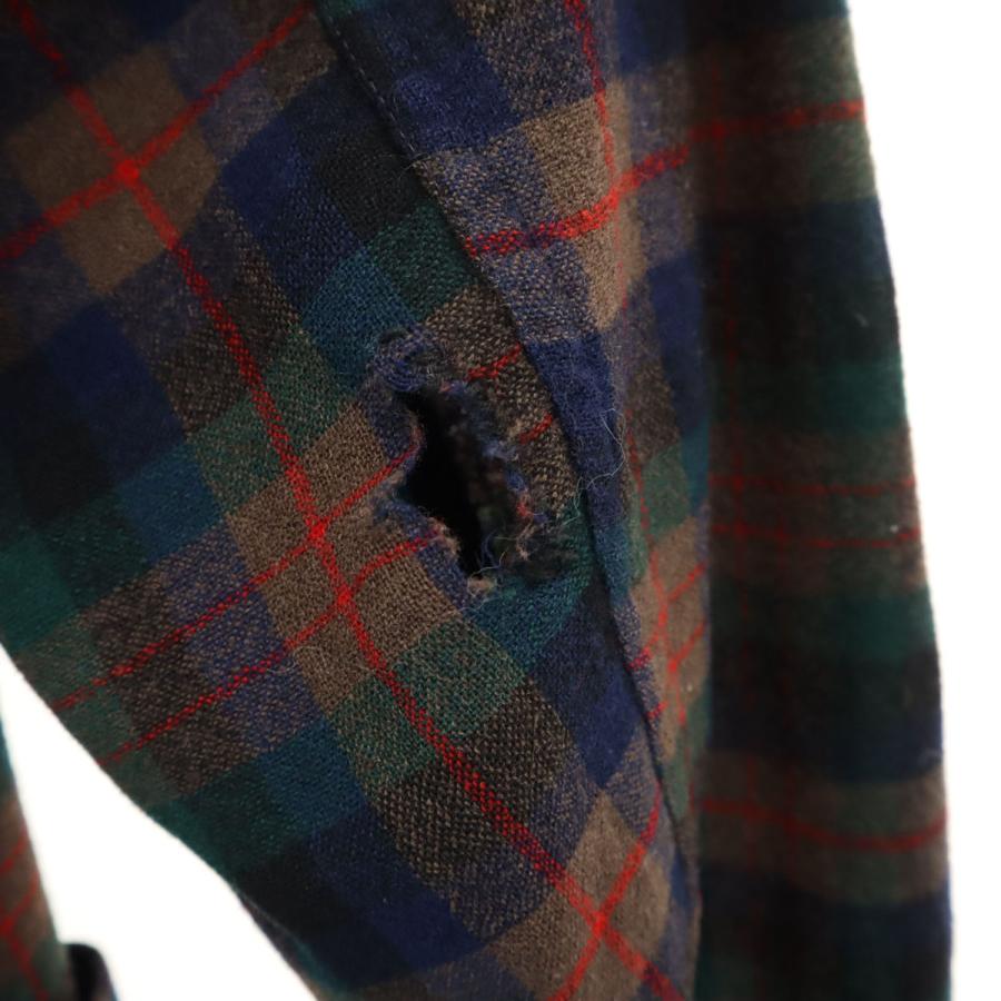 70s ペンドルトン チェック ウールガウン USA製 L相当 PENDLETON（ペンドルトン） 70s USA製 ヴィンテージ チェック 長袖