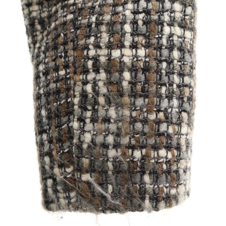 Herno ツイードコート グレー系 HERNO（ヘルノ） イタリア製 ツイード コート 40 グレー系 薄中綿入り