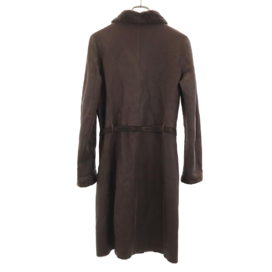 FENDI（フェンディ） ムートンコート 38 ブラウン レディース 古着