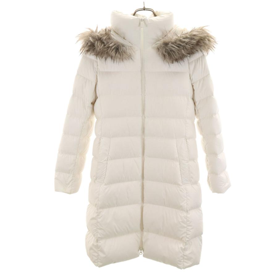 美品⭐︎ユニクロ　ライトウェイトダウン フーデットコート　S ホワイト ユニクロ（UNIQLO） ライトウェイトフーデット ダウンコート S