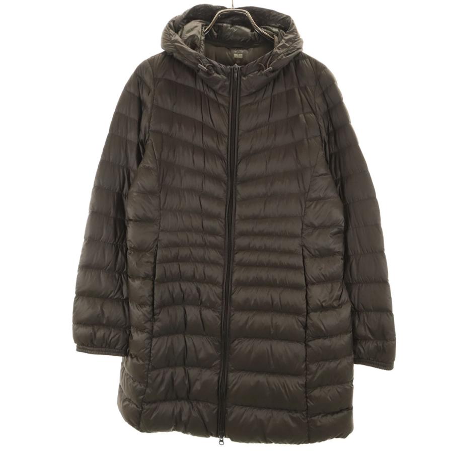 ユニクロ（UNIQLO） ダウンコート L カーキ系 レディース 古着 中古 