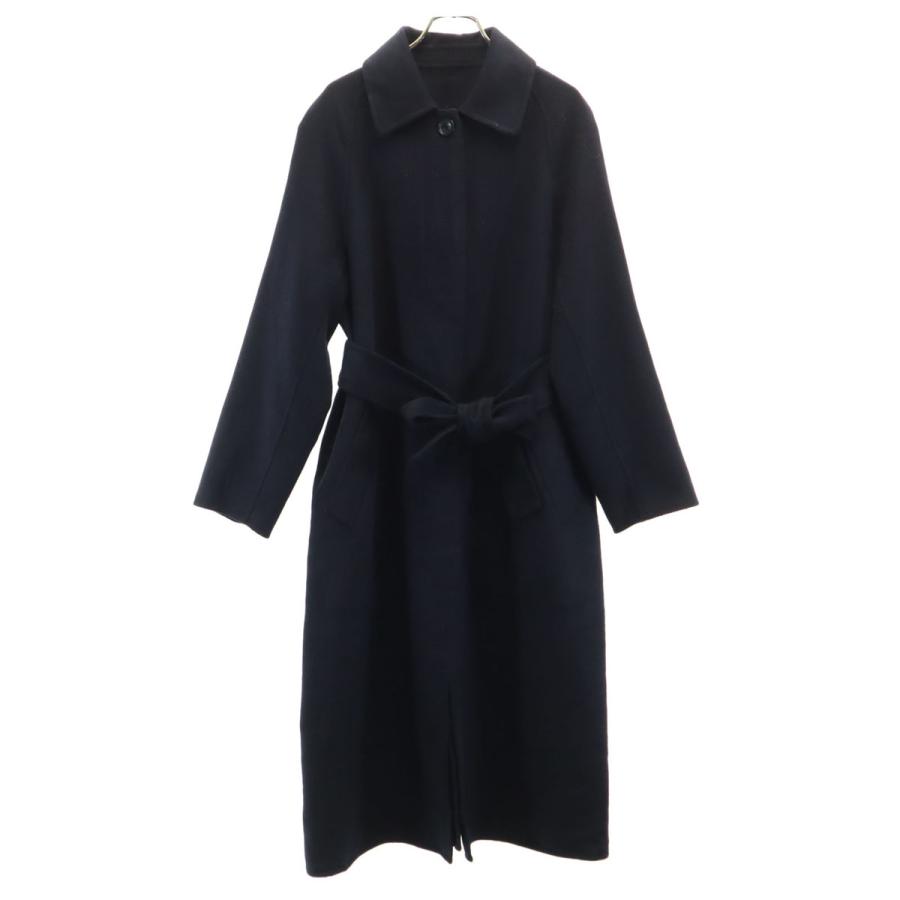 PLST（プラステ） ウールブレンド ロングコート M ネイビー系