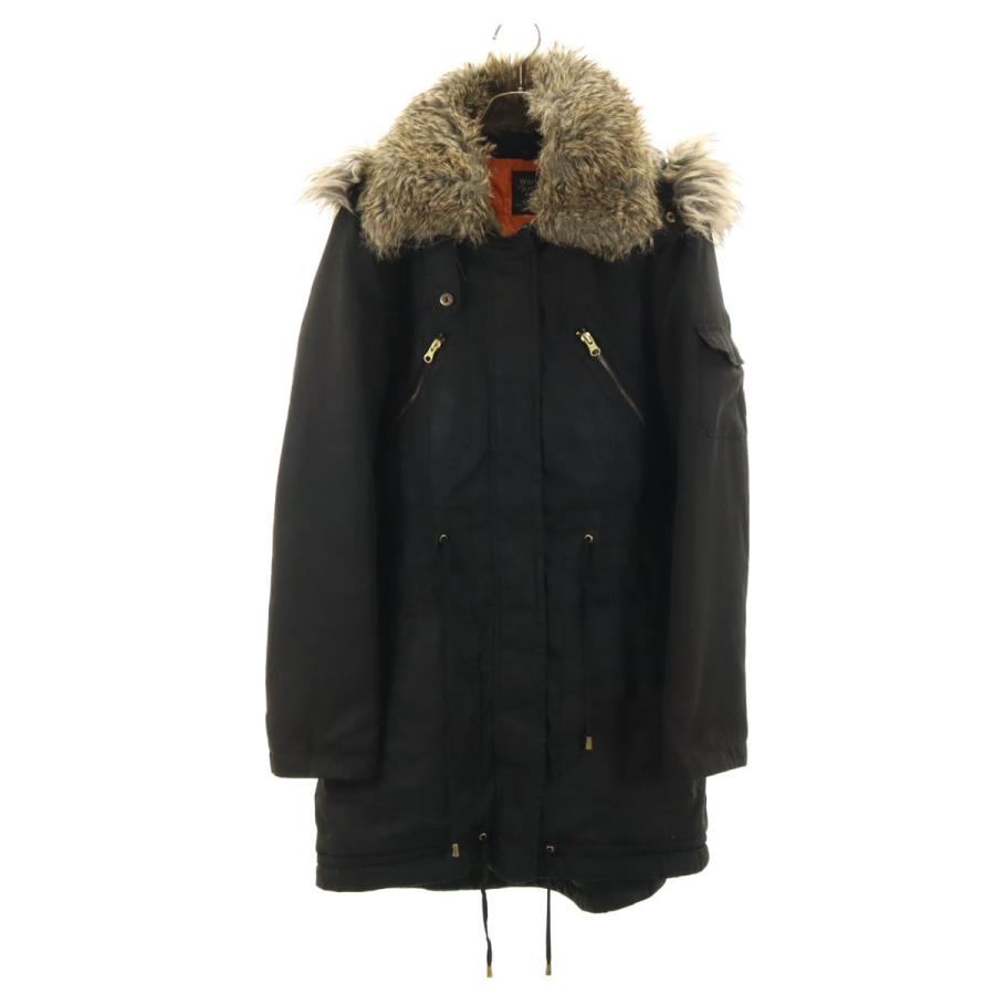 ZARA（ザラ） モッズコート M ブラック 中綿 レディース 古着 中古