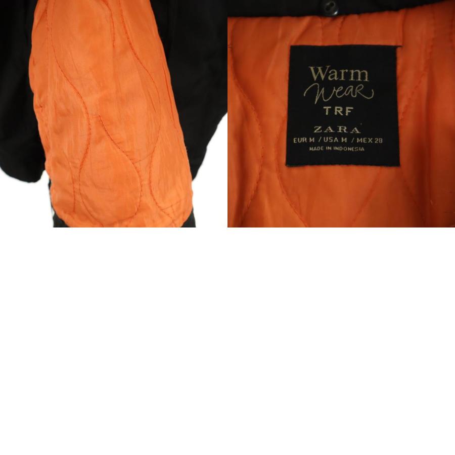 ZARA（ザラ） モッズコート M ブラック 中綿 レディース 古着 中古