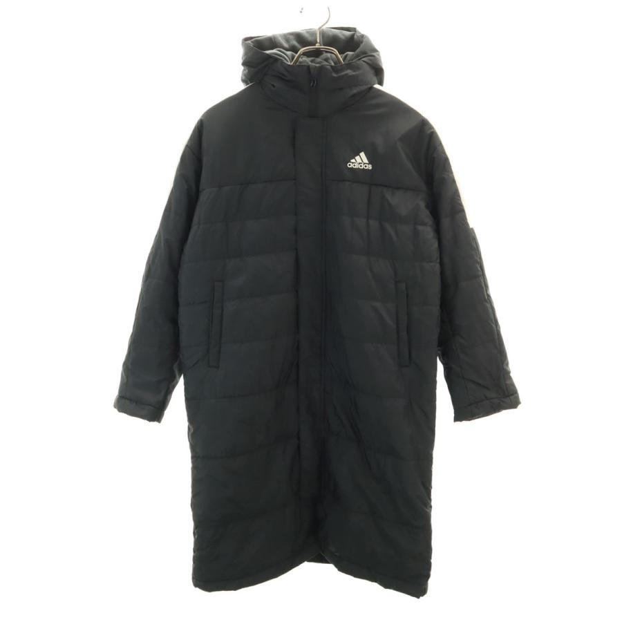 adidas（アディダス） 中綿コート 150 ブラック キッズ 古着 中古