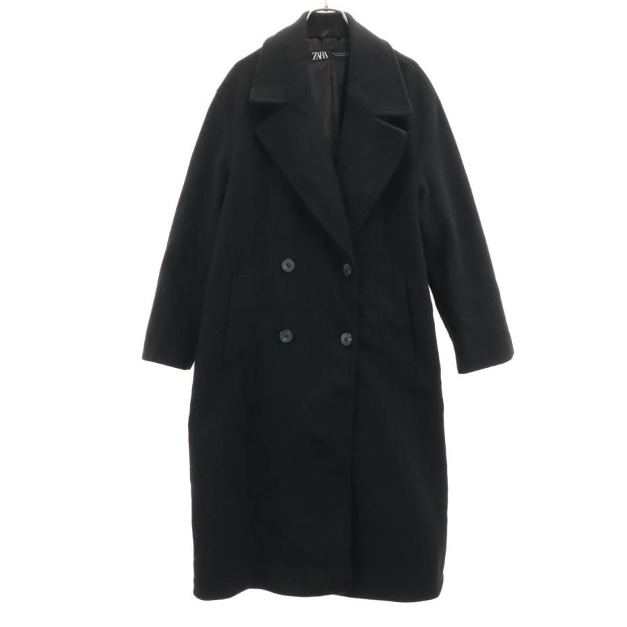 ZARA（ザラ） ダブルブレスト チェスターコート XS ブラック