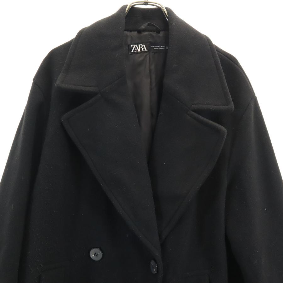 ZARA（ザラ） ダブルブレスト チェスターコート XS ブラック