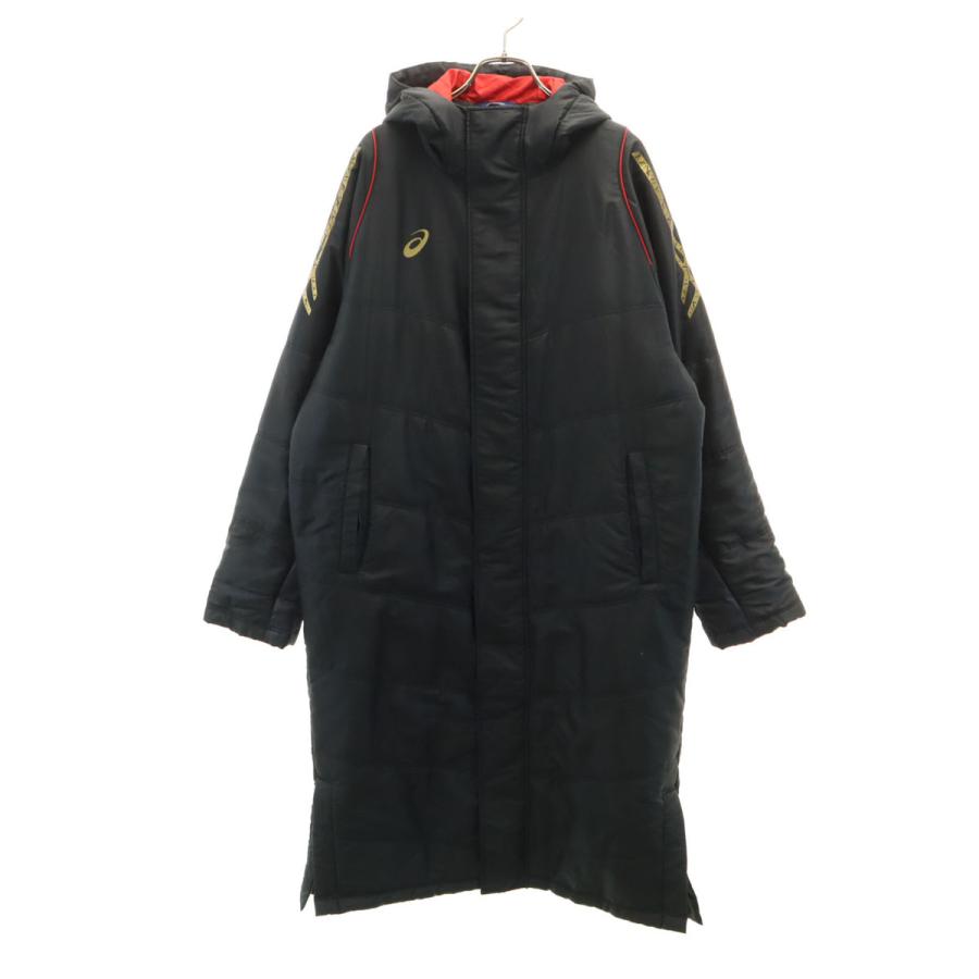 ASICS（アシックス） ベンチコート M ブラック 中綿 メンズ 古着 中古