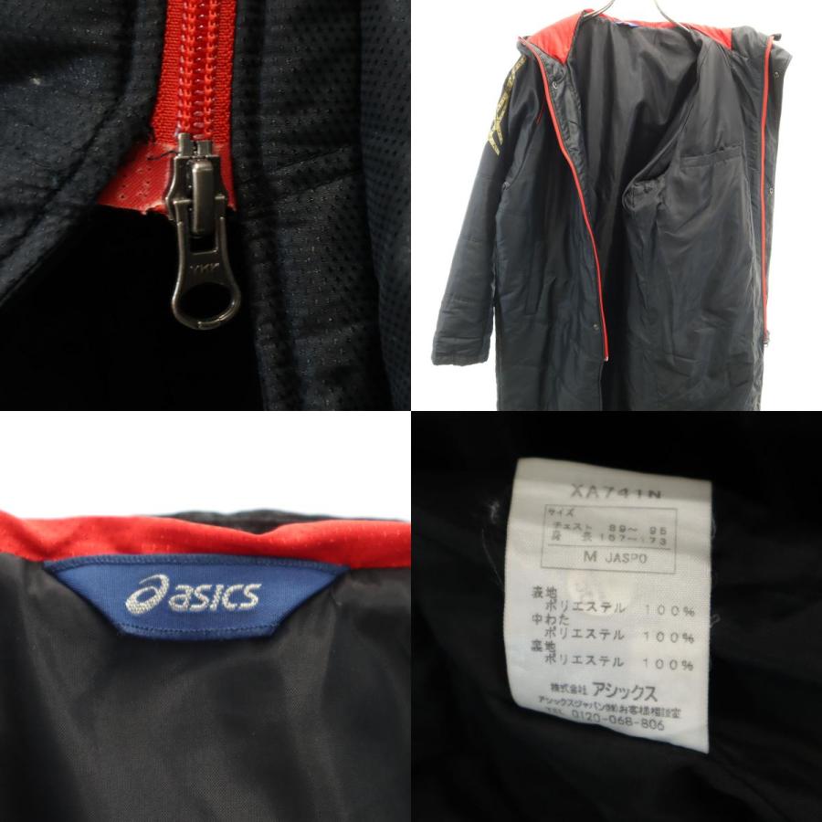 ASICS（アシックス） ベンチコート M ブラック 中綿 メンズ 古着 中古