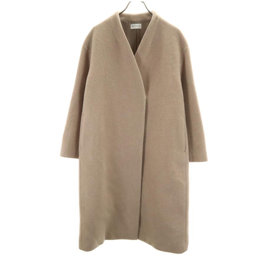 PLST（プラステ） ウールブレンド コート M ベージュ レディース 古着