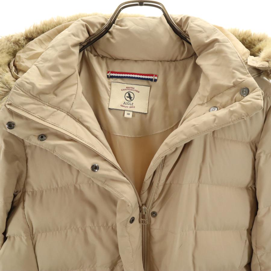 AIGLE（エーグル） ダウンコート 38 ベージュ レディース 古着 中古 