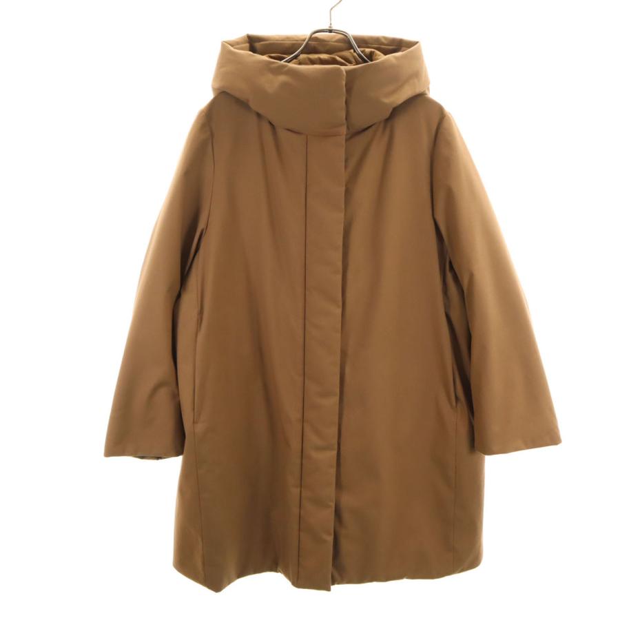 ユニクロ+J ブラウンロングダウンコート　未使用　XL ユニクロ（UNIQLO） ダウンコート XL キャメル レディース 古着 中古