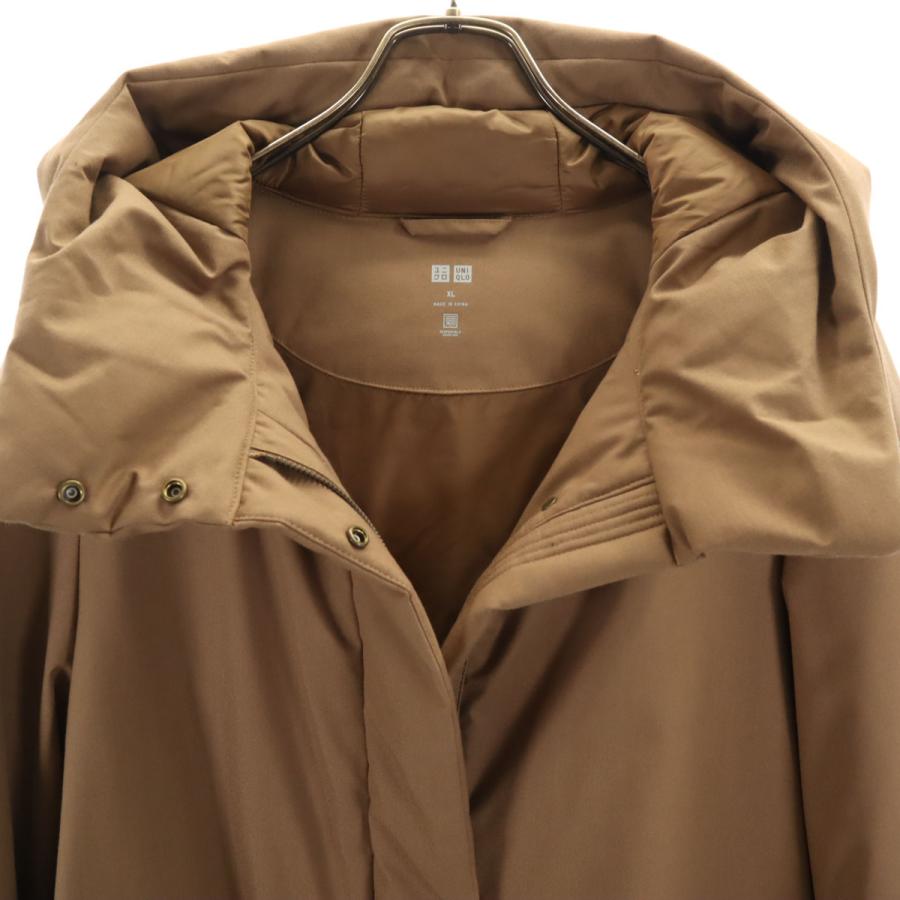 ユニクロ（UNIQLO） ダウンコート XL キャメル レディース 古着 中古
