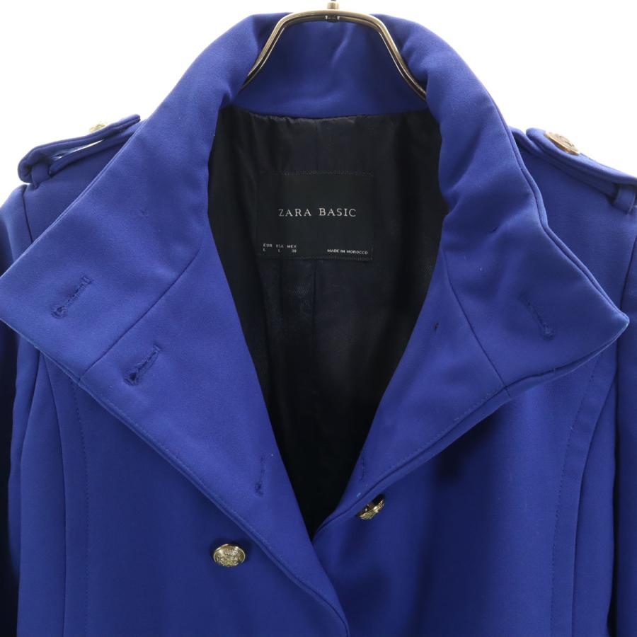 ZARA ナポレオンコート ネイビー ZARA - ZARA ザラ ナポレオンピーコート エンブレム 金ボタン ネイビー