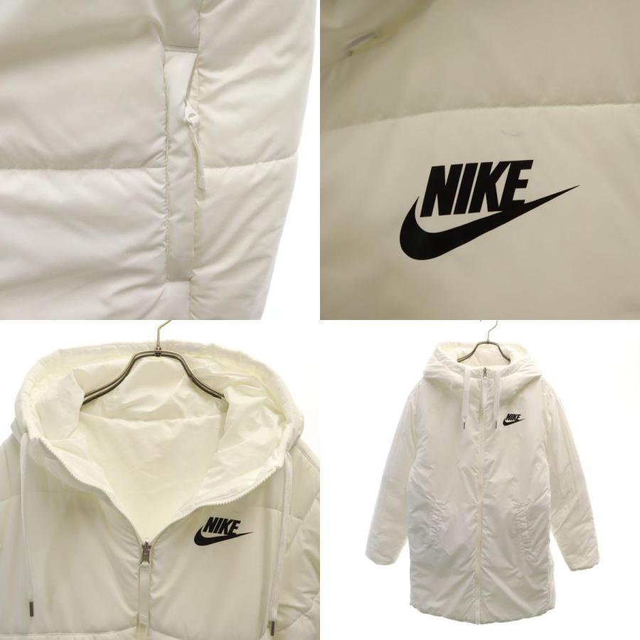 NIKE（ナイキ） リバーシブル 中綿コート L ホワイト レディース 古着 