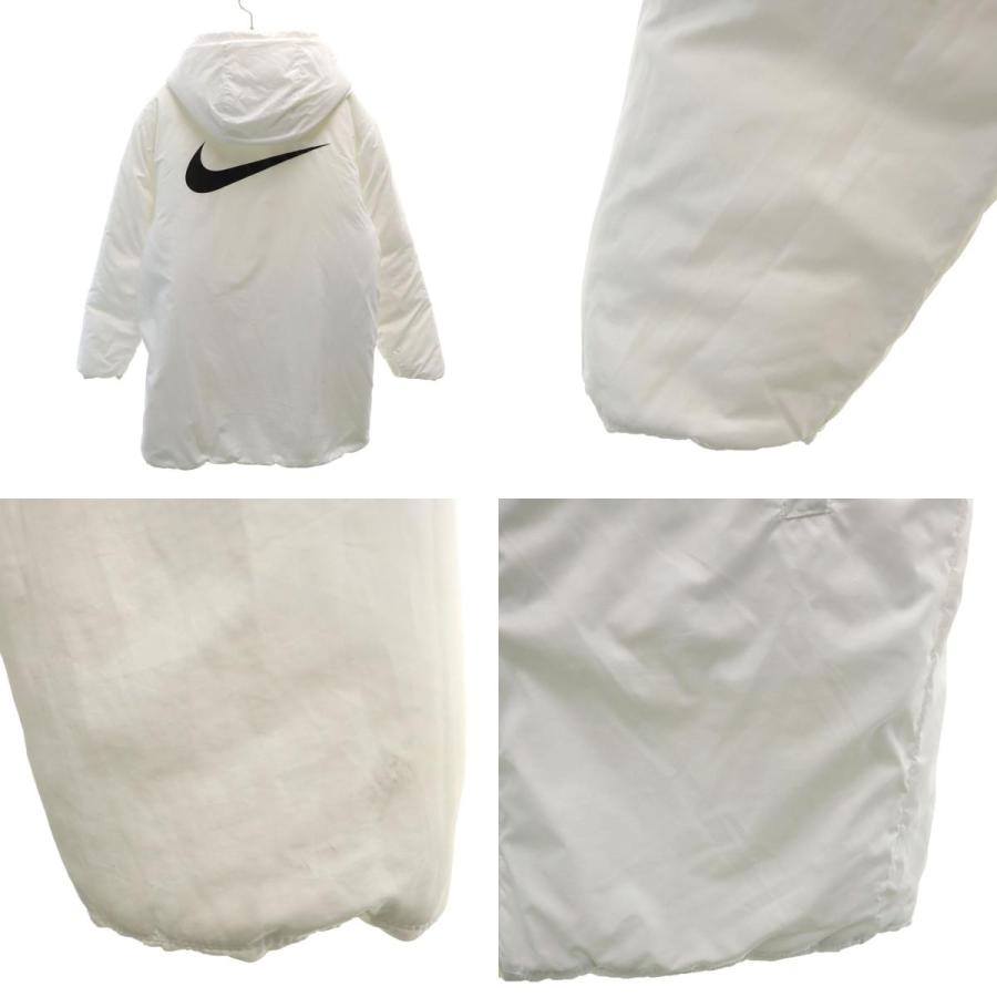 NIKE（ナイキ） リバーシブル 中綿コート L ホワイト レディース 古着 
