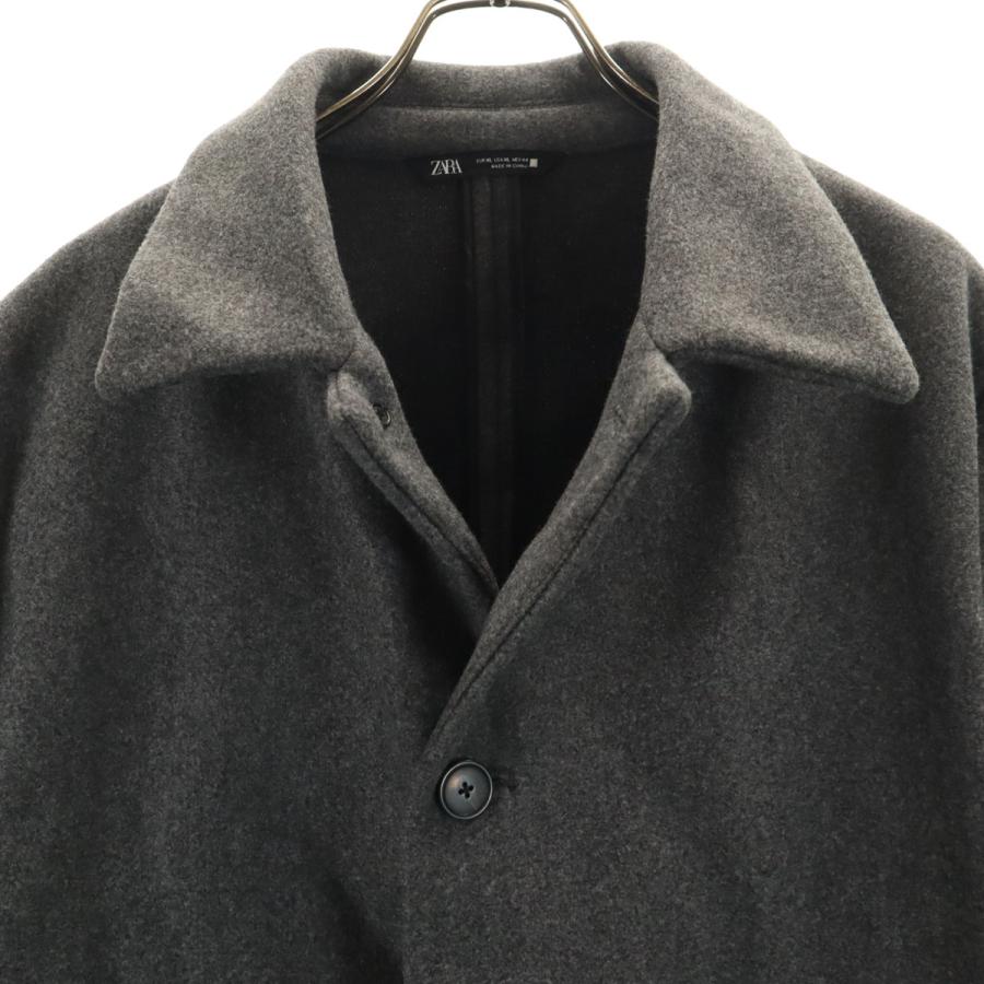 ZARA（ザラ） ステンカラーコート XL グレー メンズ 古着 中古