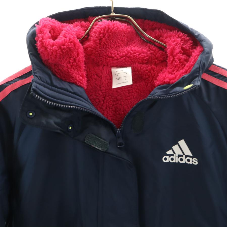 adidas（アディダス） ベンチコート S ネイビー 中綿 レディース 古着