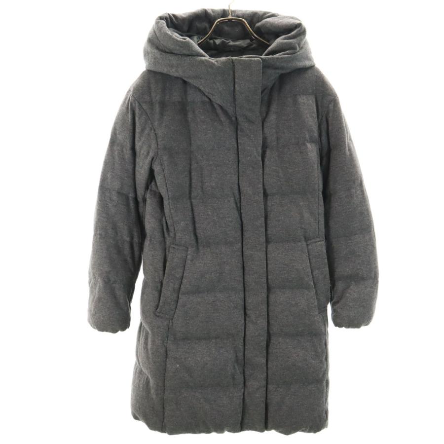 ユニクロ（UNIQLO） ストレッチ ダウンコート M グレー レディース 
