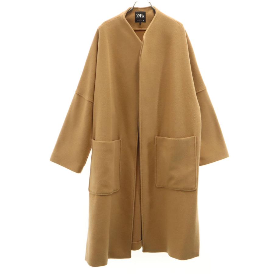 ZARA（ザラ） ウールブレンド ロングコート L ベージュ系 レディース 
