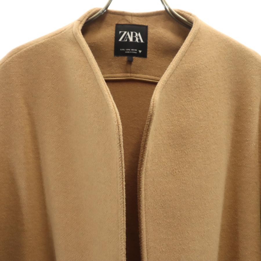 ZARA（ザラ） ウールブレンド ロングコート L ベージュ系 レディース 