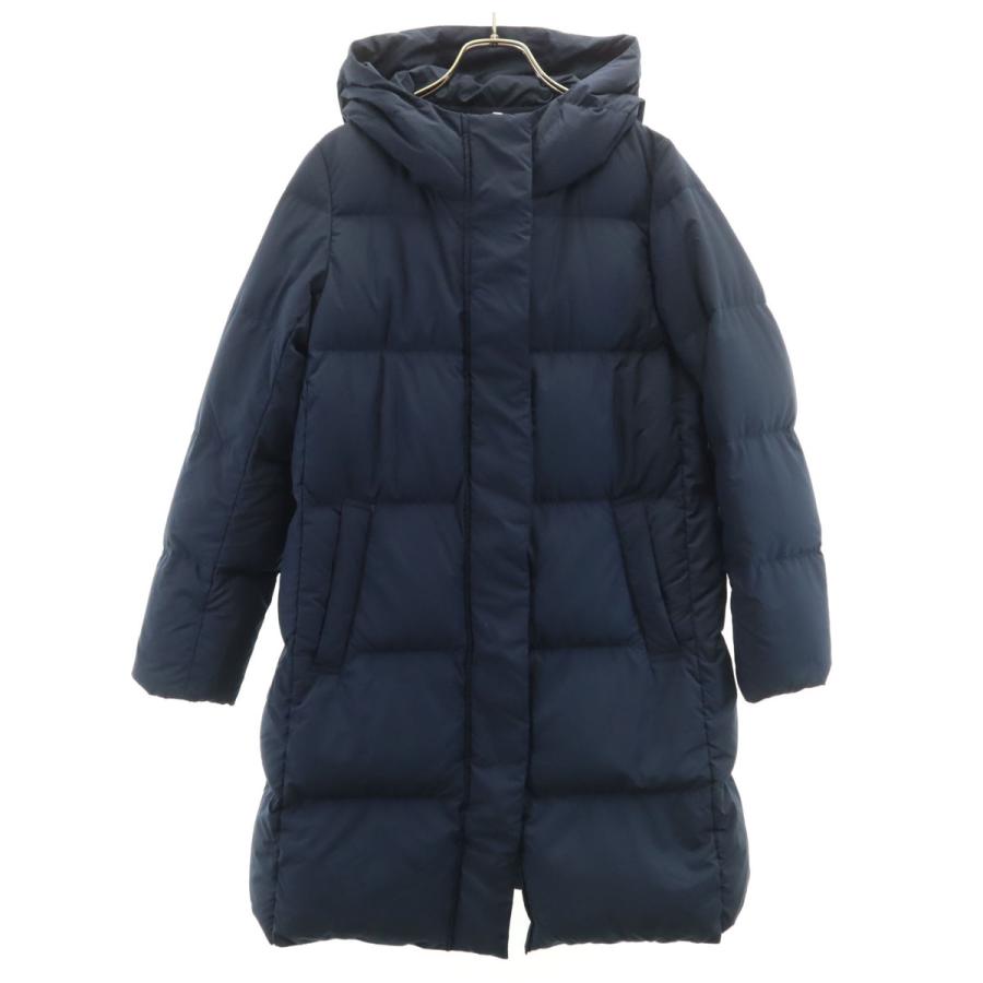 【美品】ダウンコート　ネイビー 無印良品（MUJI） ダウンコート M ネイビー レディース 古着 中古