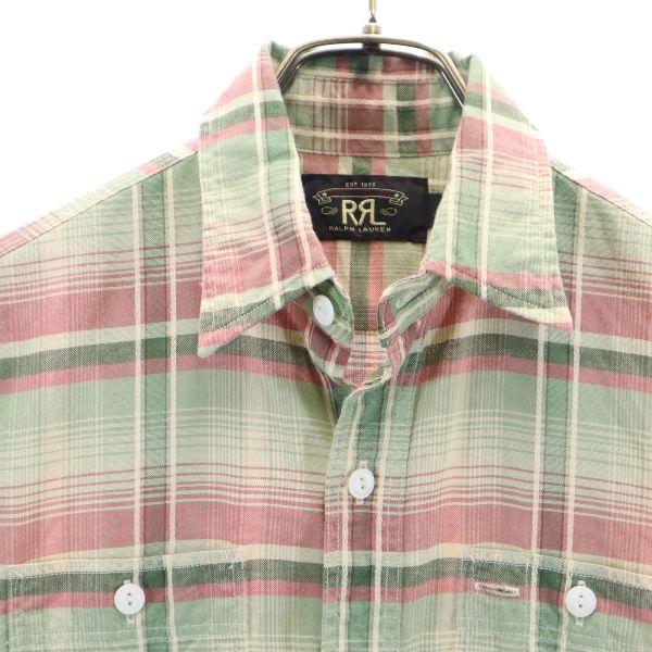 RRL ダブルアールエル ストライプ 半袖シャツ RRL Ralph Lauren（ダブルアールエル） RRL 黒タグ 一ツ星 ストライプ