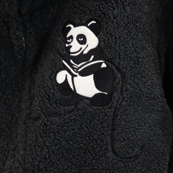 A BATHING APE アベイシングエイプ ボア パンダ ジップパーカー S グレー系 メンズ 古着 中古の画像