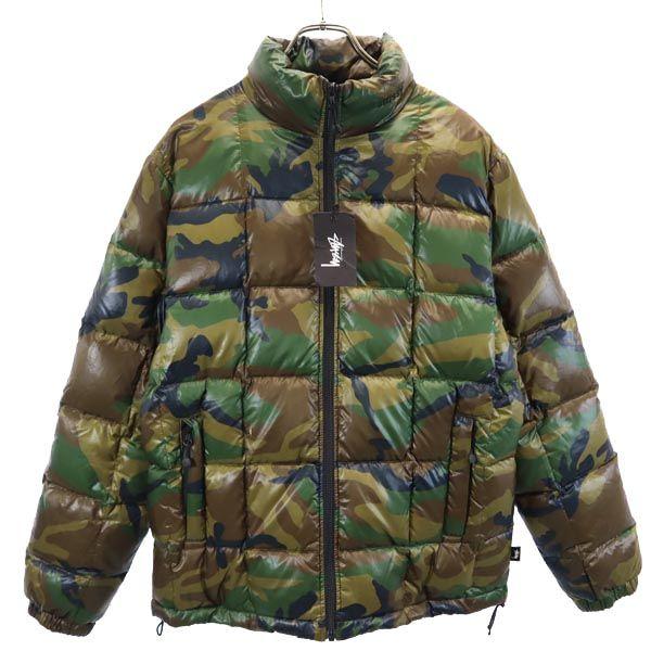 STUSSY ダウンジャケット カモフラージュ STUSSY（ステューシー） 迷彩柄 ダウンジャケット M カーキ系 メンズ