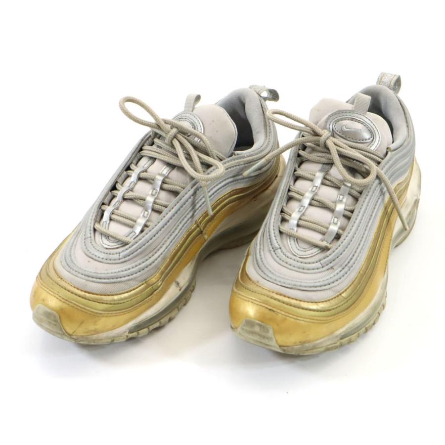NIKE（ナイキ） エアマックス97 スニーカー 25 ゴールド×シルバー