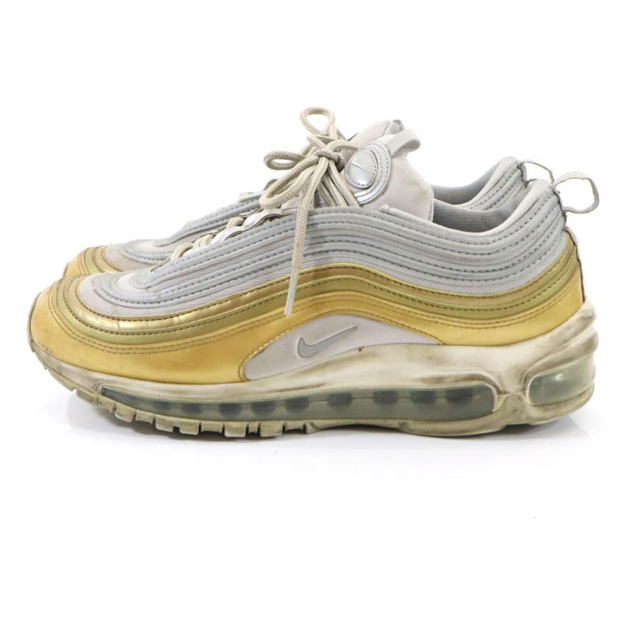 新品 ナイキ エアマックス97 llic Gold 25センチ NIKE（ナイキ） エアマックス97 スニーカー 25 ゴールド×シルバー