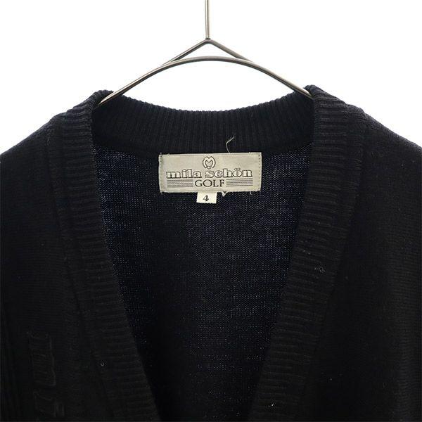 mila schon（ミラショーン） ゴルフ ニットベスト 4 ブラック メンズ